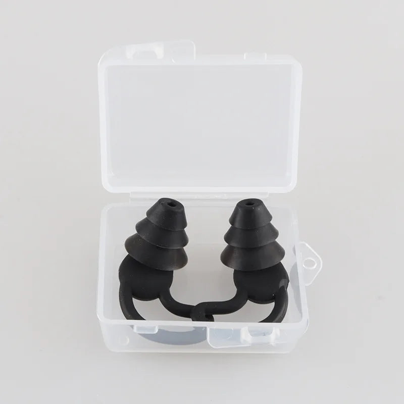 3 Layer Soft Reusable Ear Plugs For Sleep Silicone Noise Cancelling Hearing Protection Ear Plugs for Sleep