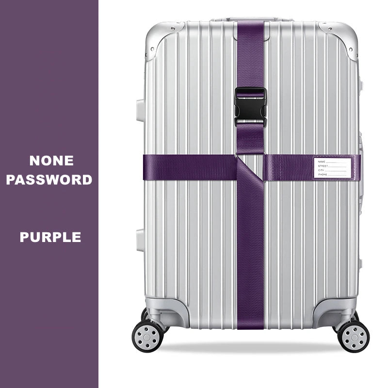 Anti-theft Luggage Buckle Cross Strap Password Adjustable Bundling Packing Baggage Belt Suitcase Trunk Belts Bag Accessories