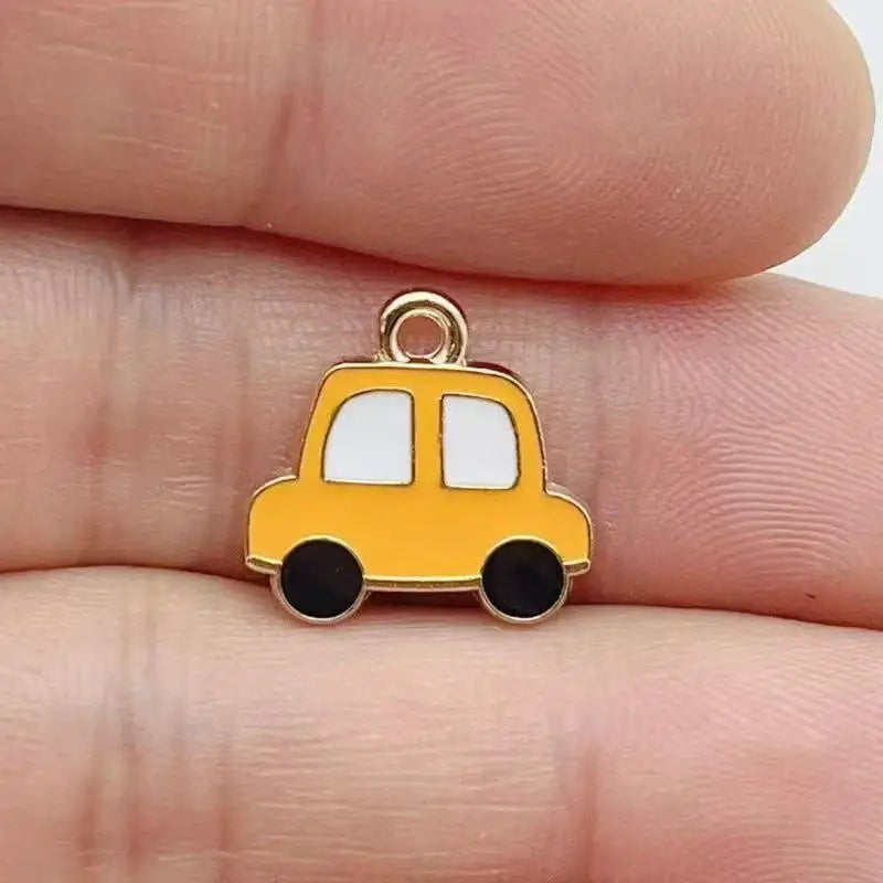 12pcs alloy drip oil car airplane pendant, DIY jewelry making earrings, keychain accessories