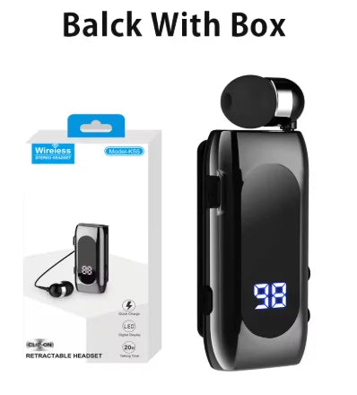 K55 Lavalier Business Cuffie Bluetooth 5.2 Tempo di conversazione/musica 20 ore, display digitale a LED, auricolari wireless con