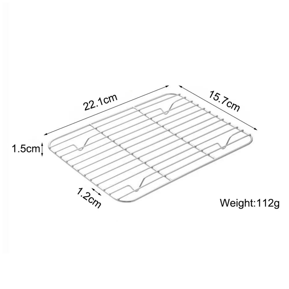 New Stainless Steel Cooling Rack Non-stick Silver Baking Tray BBQ Tray