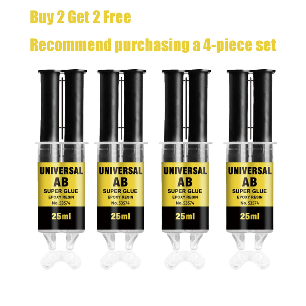 25ML Epoxy Resin AB Casting Adhesive High Temp Resistance Waterproof Super Strong Bond Repair Cracked Multipurpose Glue for Home