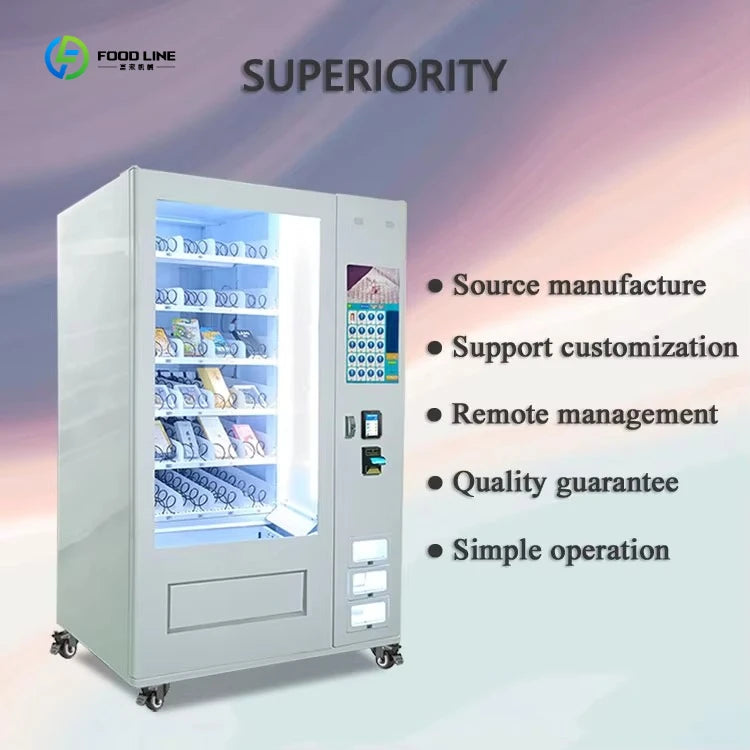 Indoor Outdoor Commercial Water Bottle Vending Equipment Coin/cash/card Payment Vending Machine for Snacks and Drinks Customized