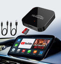 3-in-1 Wireless Carplay Adapter Support Apple CarPlay & Android Auto, Magic Video AI Box for Streaming Netflix YouTube,Upgraded Dual-Band WiFi, Converts Wired to Wireless Car Play for iPhone/Android