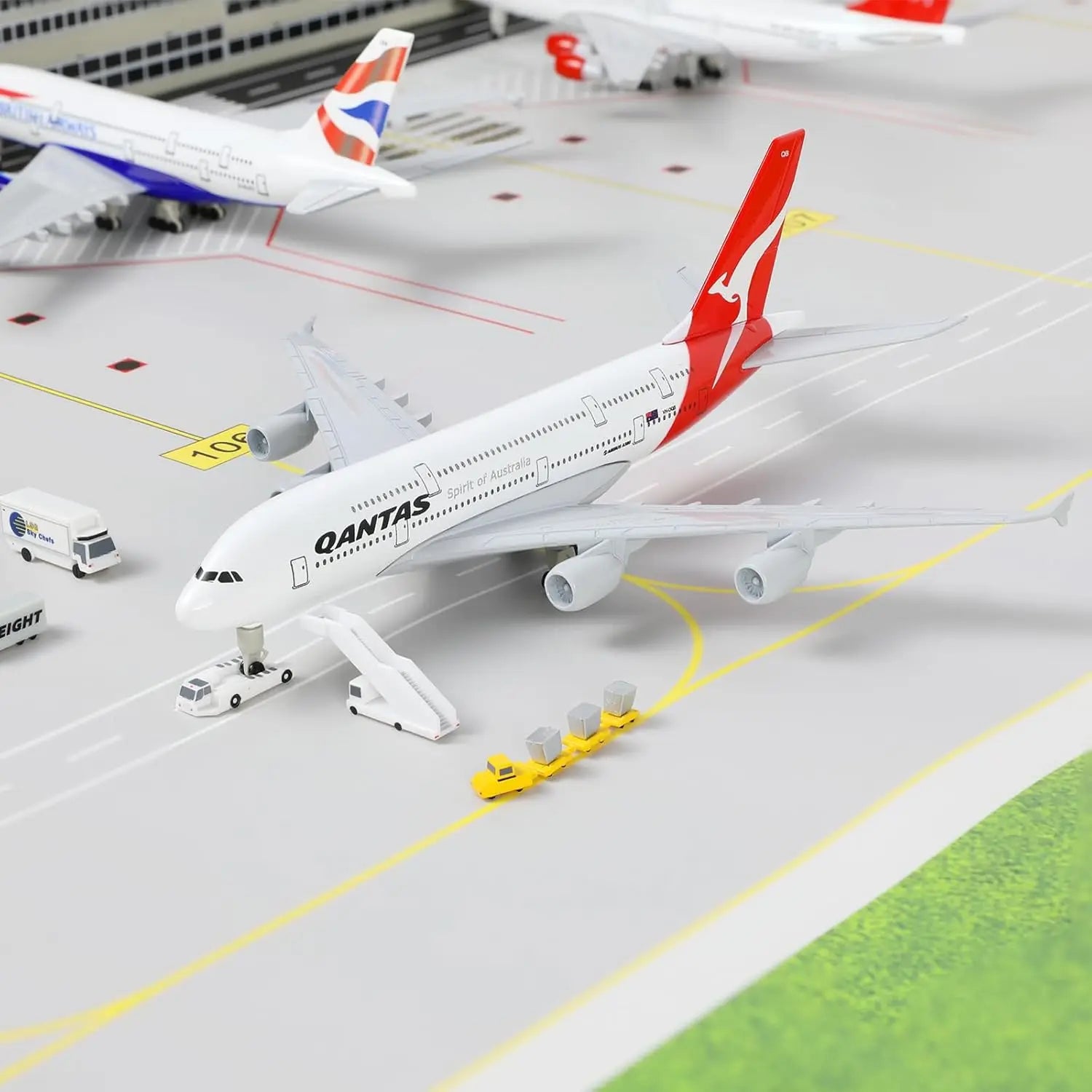 A380 Australia Plane Model 20cm 1/300 Die-cast Metal Airplane Model with Stand for Aviation Enthusiast Gift toys boys kids