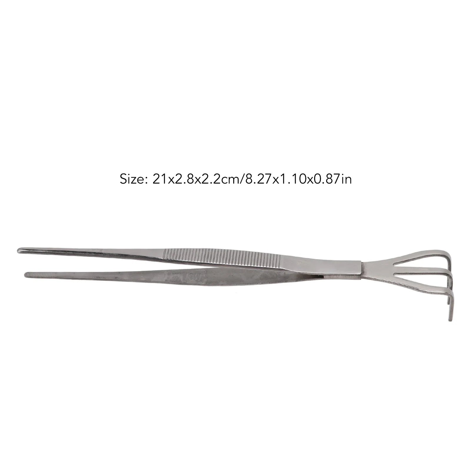 Root Rake with Tweezer 3 Prong Stainless Steel Loosen Soil Bonsai Tree Tools with Ergonomic Handle