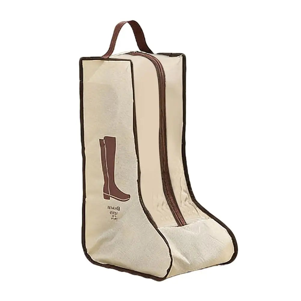 New Waterproof Boots Storage Bag Shoe Storage Bag Home Handheld Non Woven Visual Shoe Cover Dust Boots Short Boots Cover