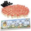 1 Set Russian Lotto Set Family Game Wood Russian Lotto Game for Adults Kids Russian Lotto Game Supplies Bingo Game Set ﻿