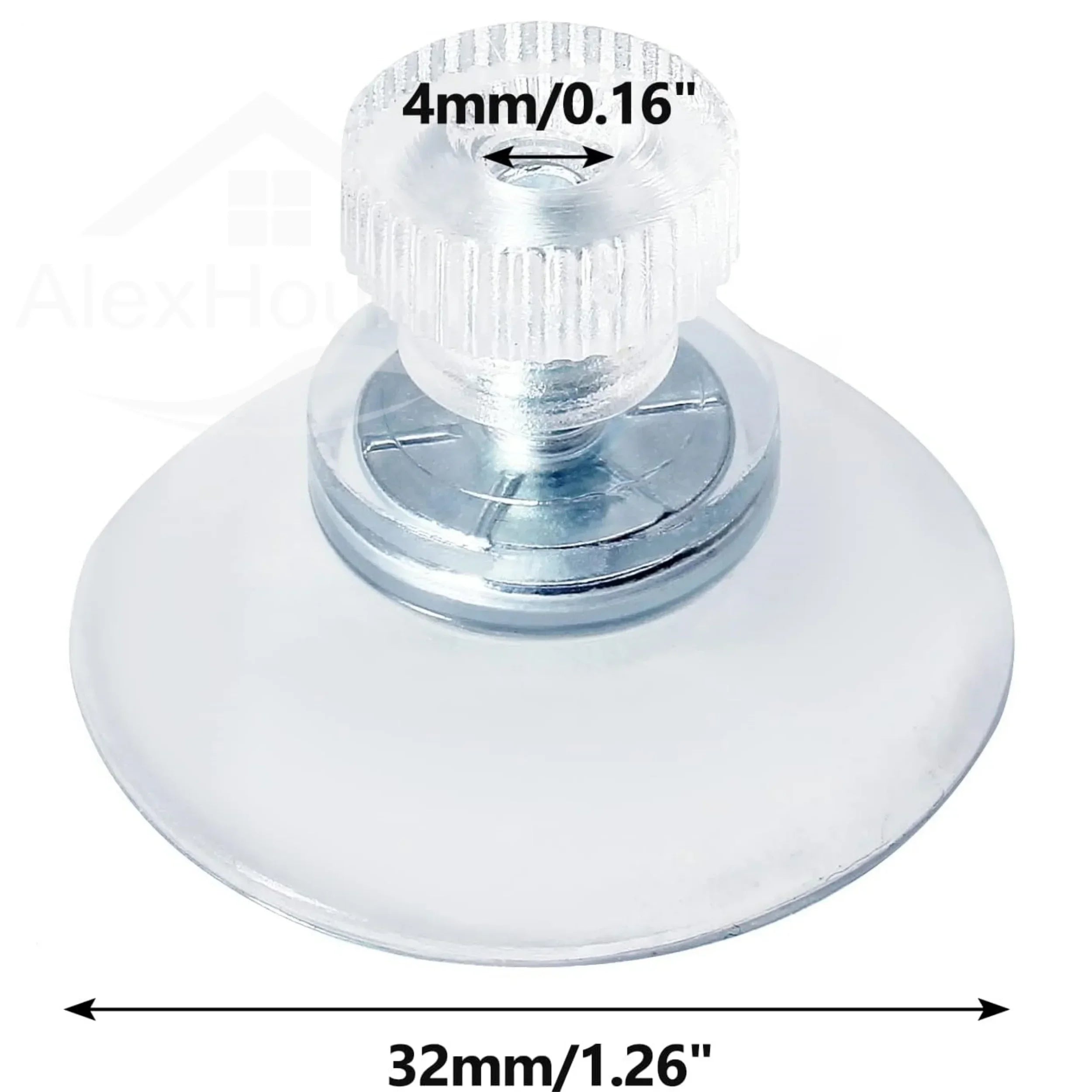 20PCS Adhesive Suction Holder Rubber Sucker Pad with Screw 25/32/41/53mm Plastic Sucker Pad Holder PVC Sucker with Screw Nut