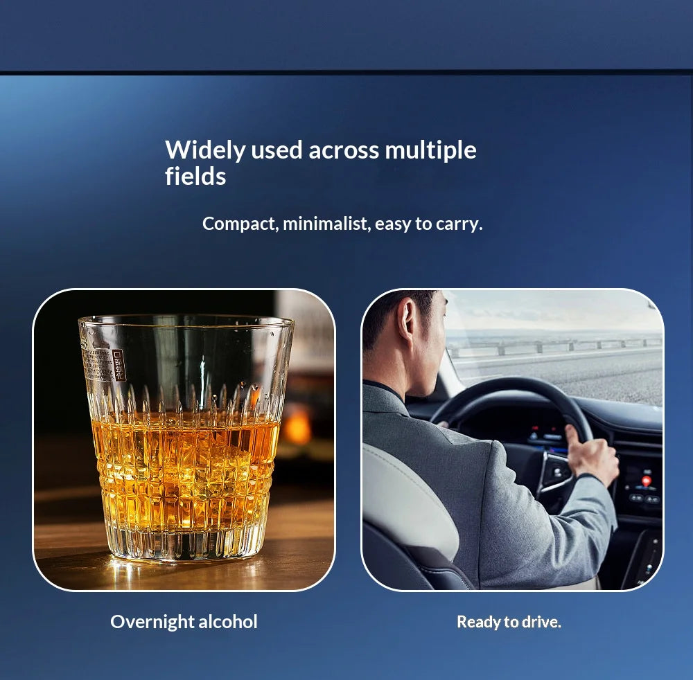 Portable High-Precision Breathalyzer with Voice Function And Light Indicator Alcohol Testing Device for Post-Drinking Safety