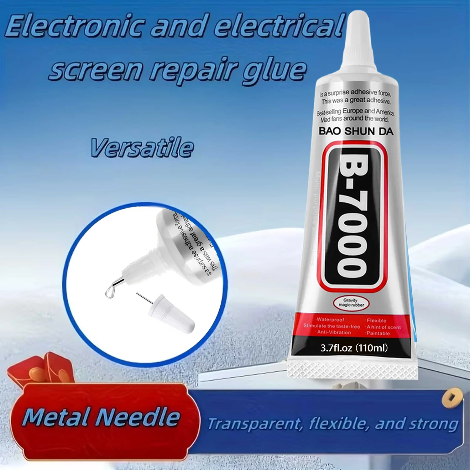 b7000 Cell Phone Adhesive,Transparent Glue, Screen Glue for Jewelry, Glass Fabric Craft Paper Wood, Waterproof, High-Performance