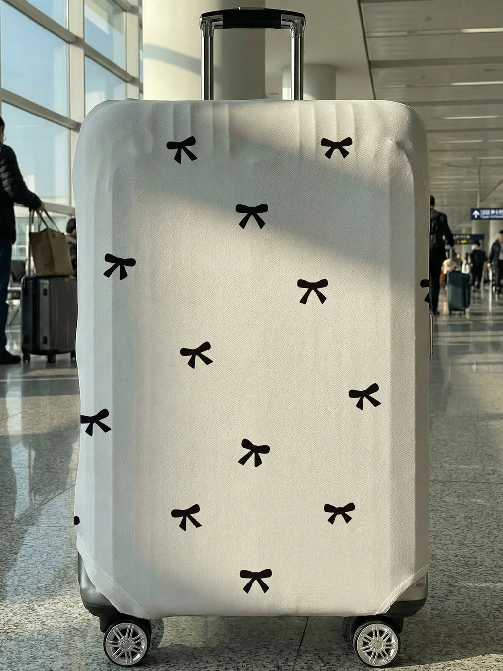 Bow printed luggage protection cover, suitable for 18-32 inch luggage covers, luggage handle gloves, travel accessories