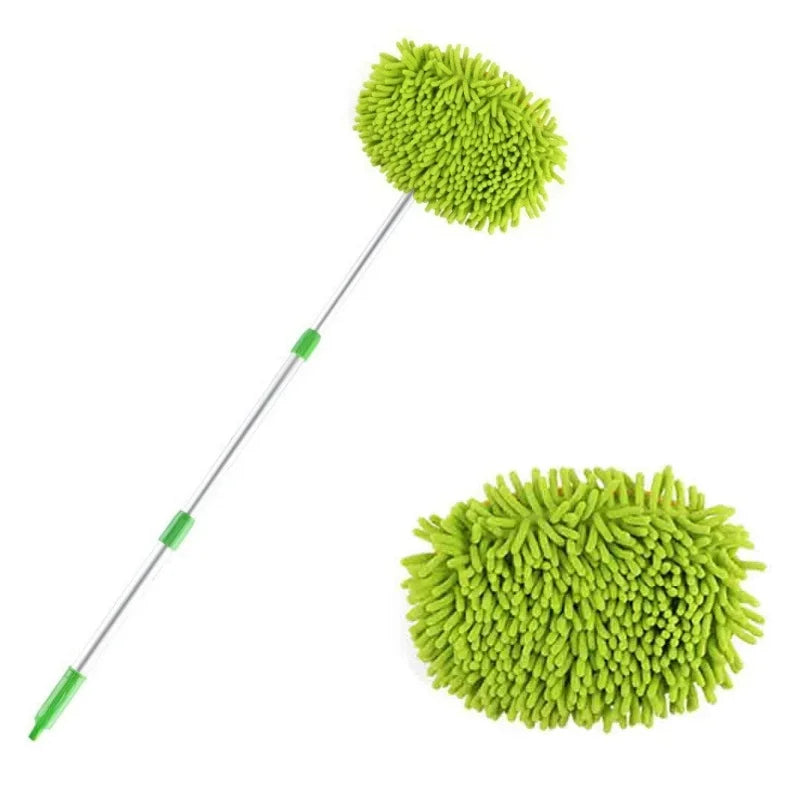 Microfiber Car Wash Brush Mop Mitt with 45" Aluminum Alloy Long Handle Car Cleaning Kit Brush Duster Scratch Free Cleaning Tool