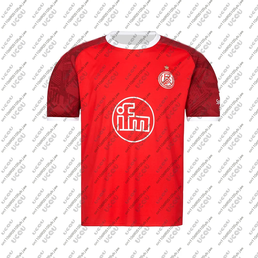 2025-26 Mens Kids Male Boys Breathable Football Jersey Top Adult Home Quick-drying Soccer Sports Away R-Rot-Weiss Gift E-Essen