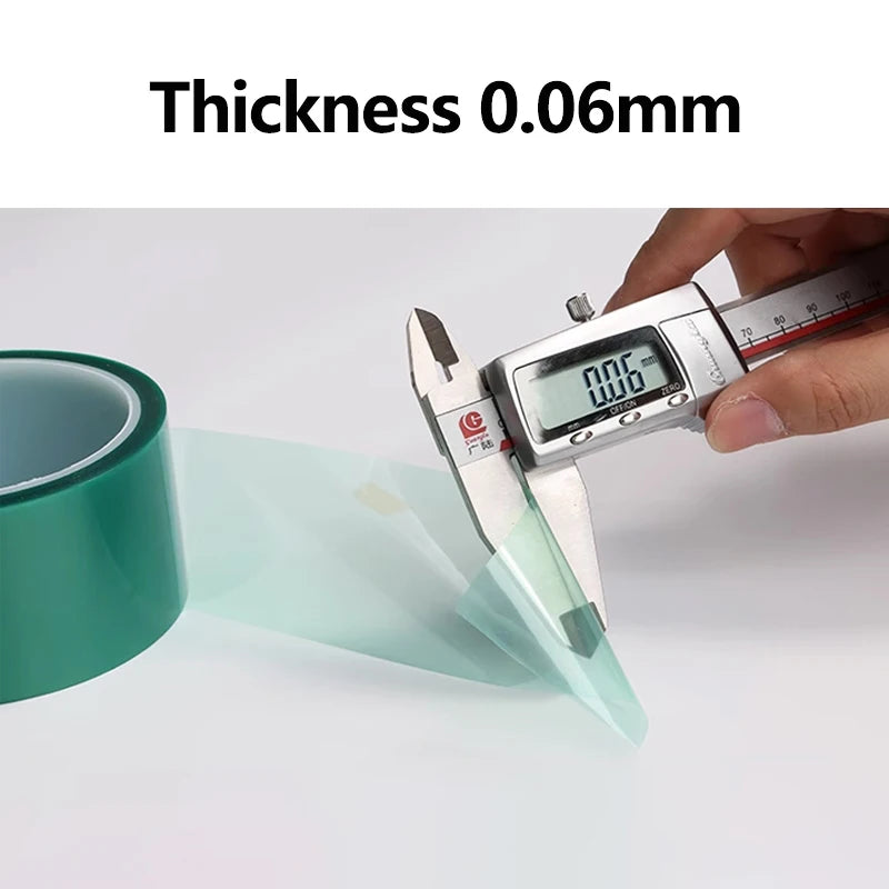 33M/Roll Green PET Film Tape 3mm-100mm High Temperature Heat Resistant PCB Solder SMT Plating Shield Insulation Protection Tapes