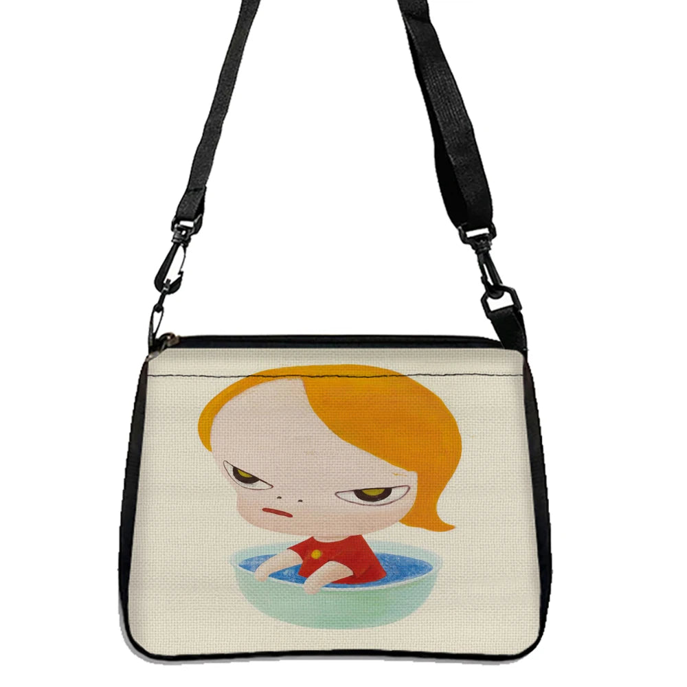 Yoshitomo Nara Abstract Anime Little Girl Handbag Fashion Shoulder Bag Travel Bag Crossbody Bag Shoulder Bag For Women 5.23