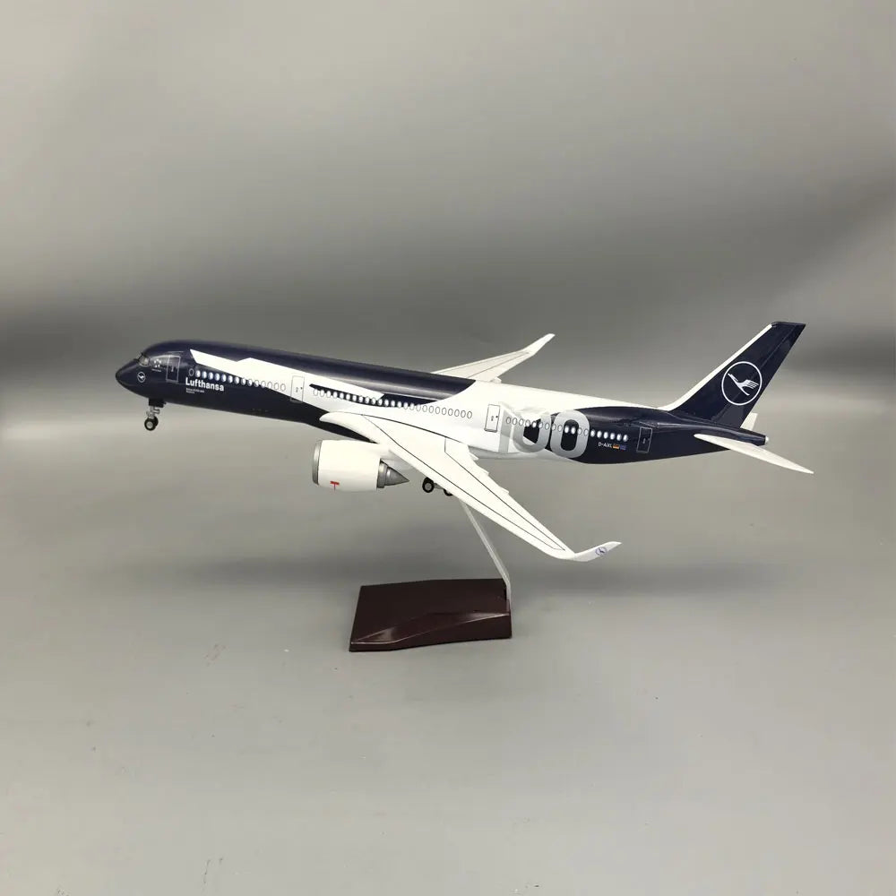 47CM Miniature Airplane 100 Years Series Lufthansa Plane Model B787 B747 A380 A350 DELTA Collectible Scale Aircraft Resin Gift