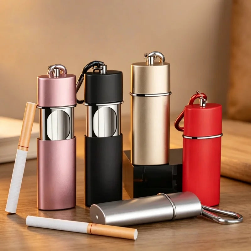 Portable Mini Pocket Ashtray Leakproof Cigarette Ash Tray for Car Travel Outdoor Home Office Multi-Color Portable Ash Holder