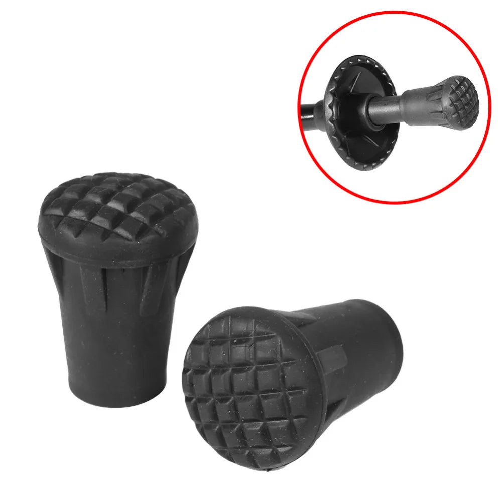 6pcs/set Outdoor Hiking Walking Sticks Tips Protectors Hiking Pole Replacement Tips  Pole Tip Protectors