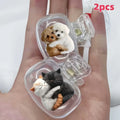 2pcs Cute Kitten Puppy Toothbrush Holders For Home And Travel Use Cute Party Holiday Souvenir Gifts For Family Women Friends
