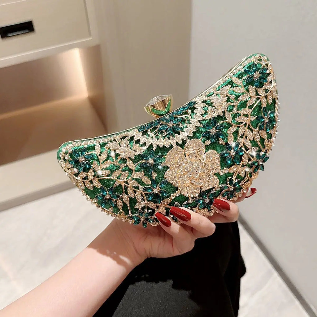 Luxury Banquet Bag Water Diamond Banquet Handheld Bag Sparkling Brilliant Dress Bag Chain Strap Diagonal Straddle Bag Party Bag