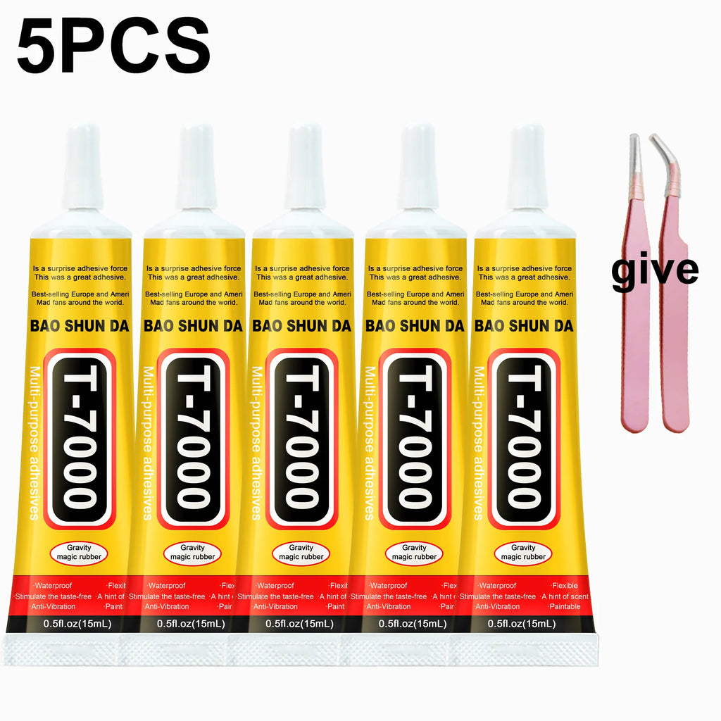 T7000 Glue 15ml 25ml 50ml 110ml 5pcs Strong Adhesive for Phone Screen Repair Jewelry DIY Craft Electronics Leather Shoe