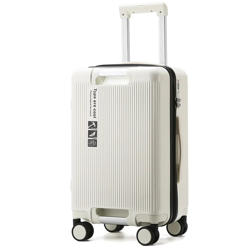 KLQDZMS Men's Suitcase ABS+PC Boarding Box 20"22"24"26 Inch Large Capacity Trolley Case Women's Business Rolling Luggage