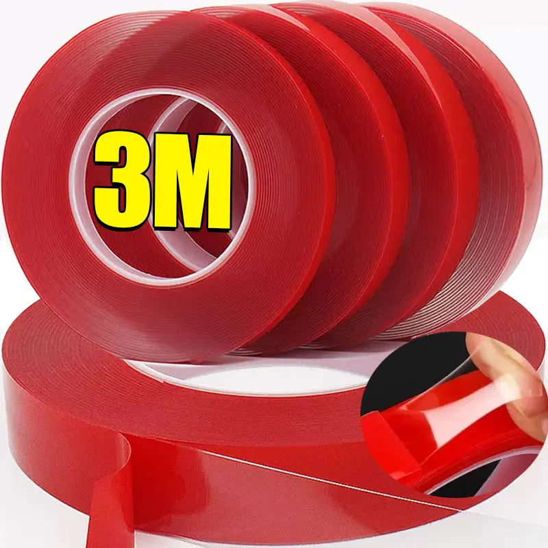 5-30mm Double Sided Adhesive Tape trong Viscosity Transparent Polyester Resin Tapes No Traces Fixed Stickers for Home Office