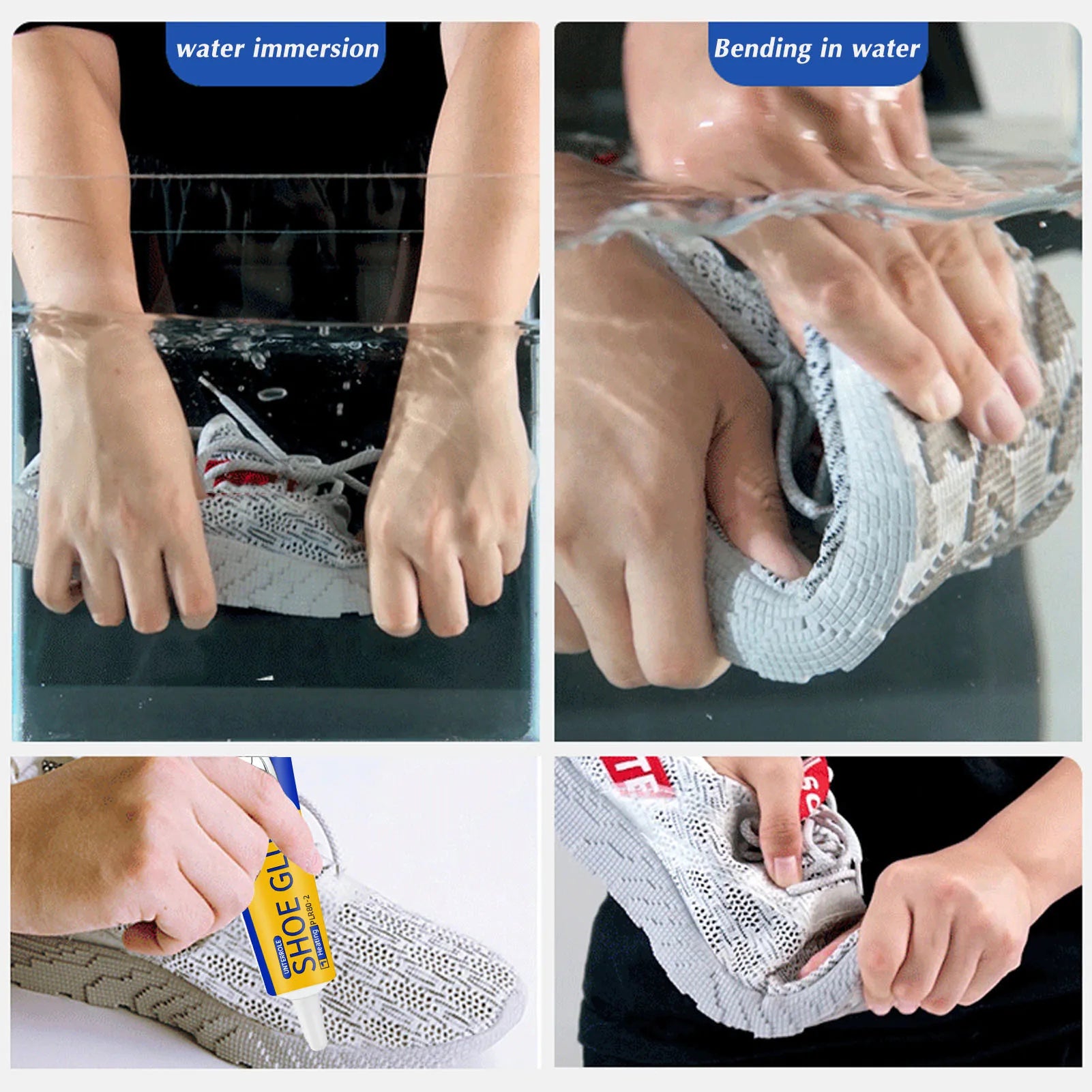 Clear Shoe Repair Adhesive Low Odor Strong Adhesive Soft Resin Shoe Glue for Fixing Worn Shoes or Boots