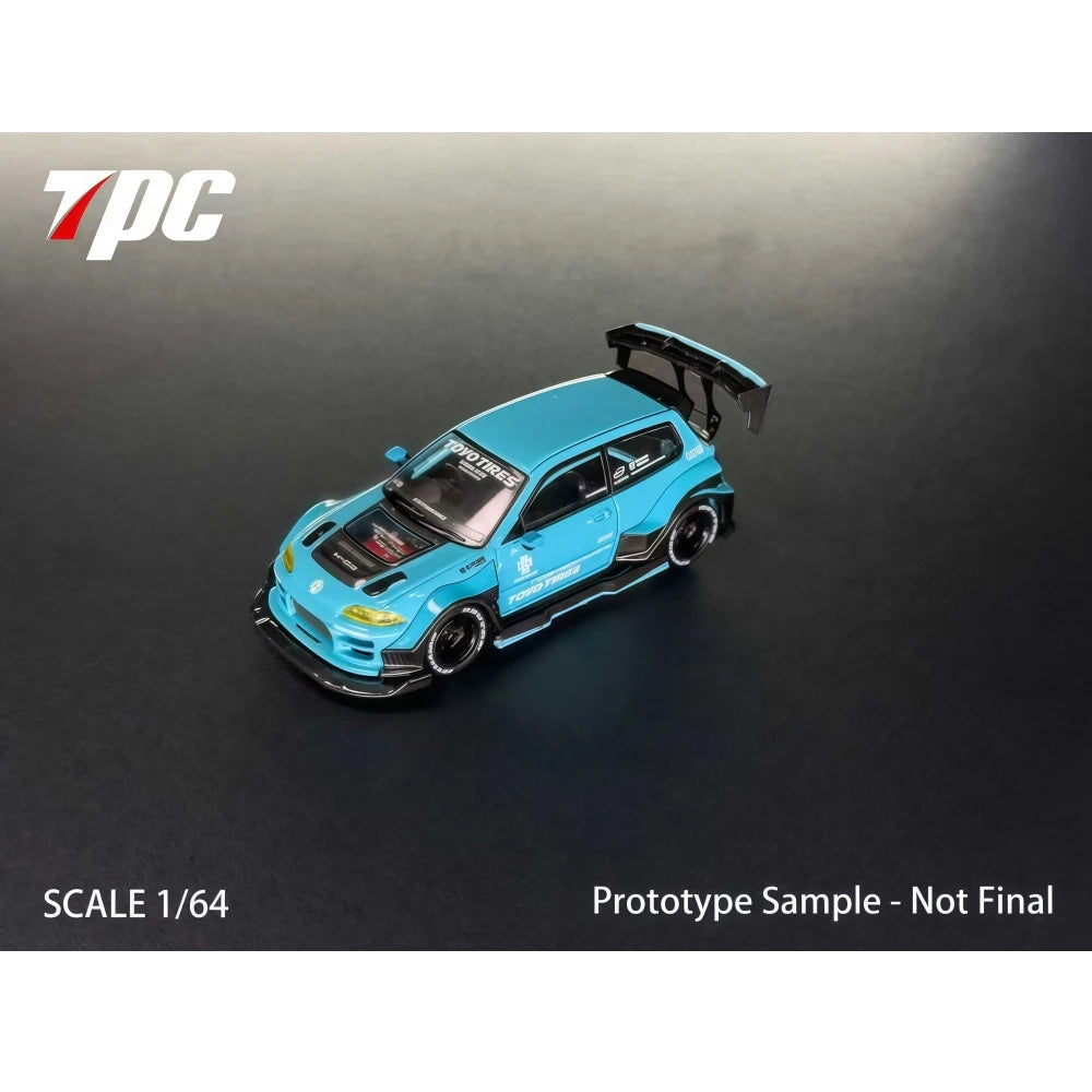 TPC 1:64 Kevmannz 1996 EG6 Hatchback Wide Body Diecast Model Car