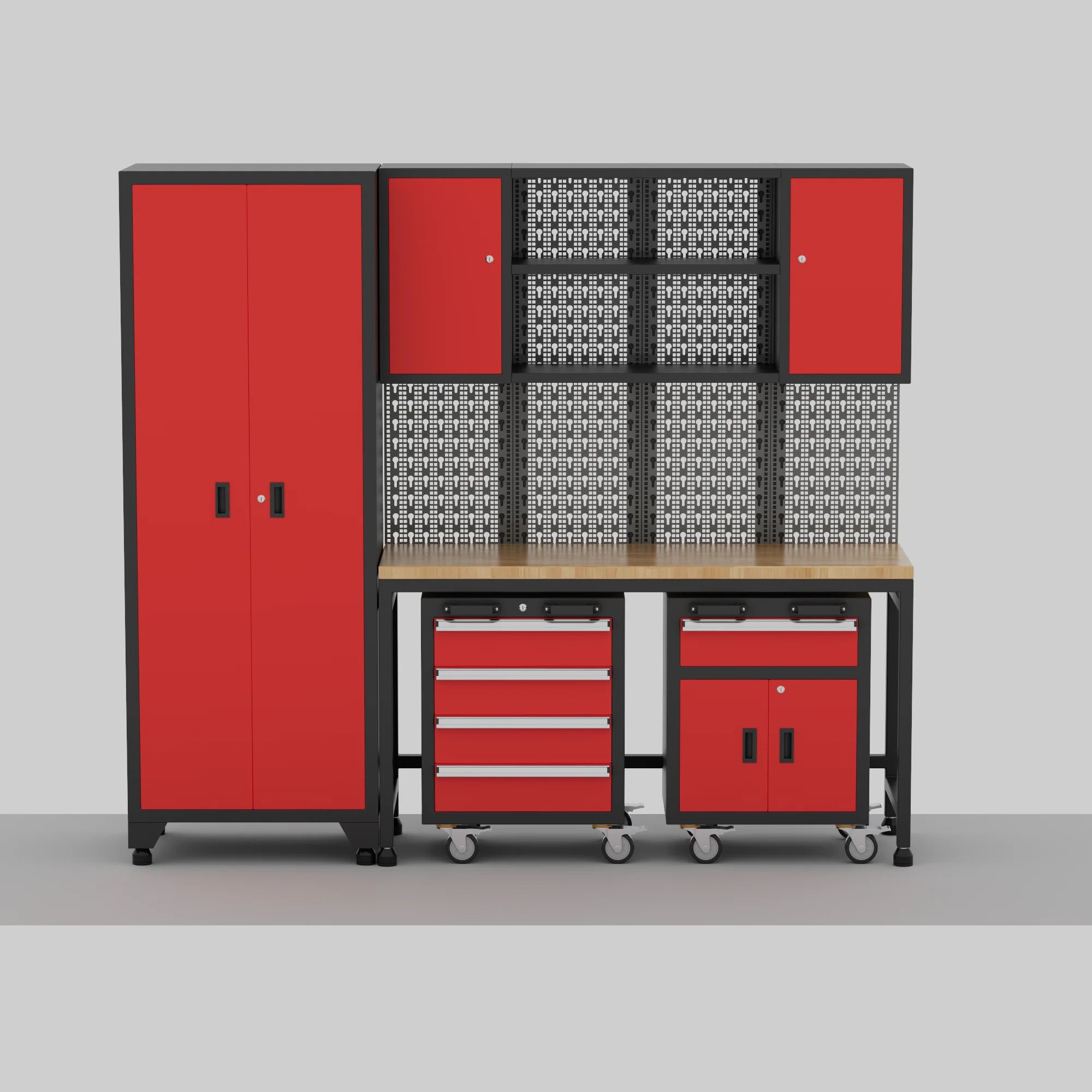 Workshop Tool Storage Metal Garage Trolley Heavy Duty Lockable Tools Storage Garage Cabinets