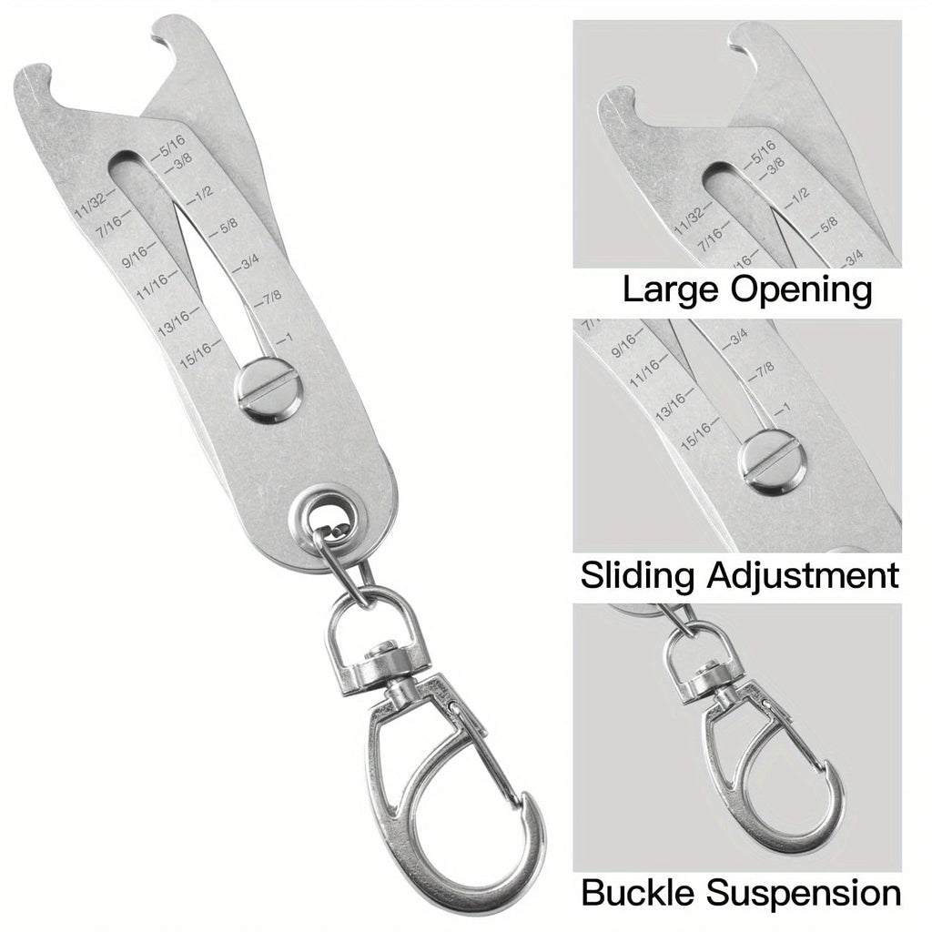 1PC Precise Bolt Size Finder Keychain,  Size Catcher, Bolt and Nut Identifier Gauge Size Gauge Precise Bolt Size Finder Keychain