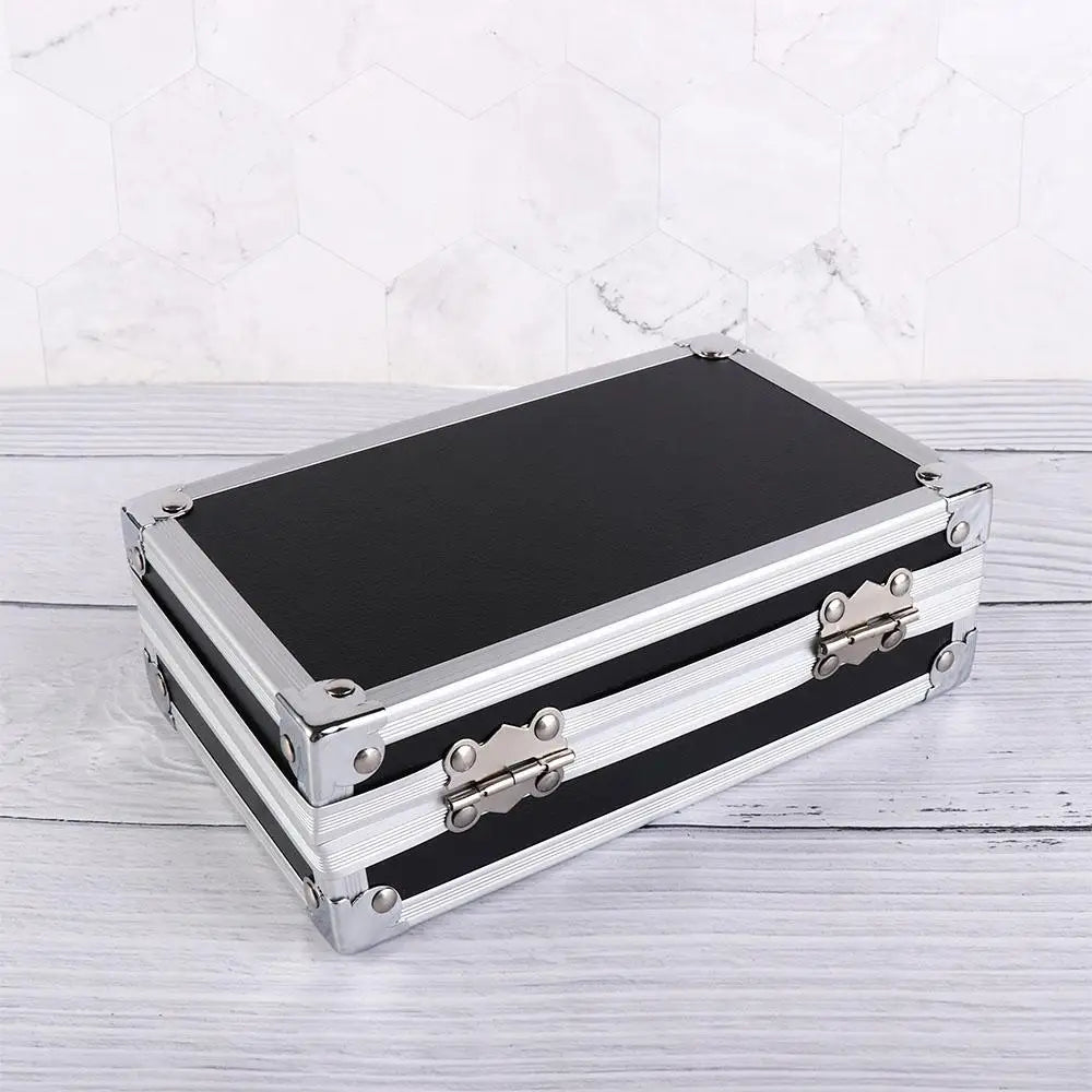 1pc Aluminum Alloy Toolbox, Portable Safety Equipment, Instrument Storage Carrying Case, Pressure Resistant Lockable Storage Box