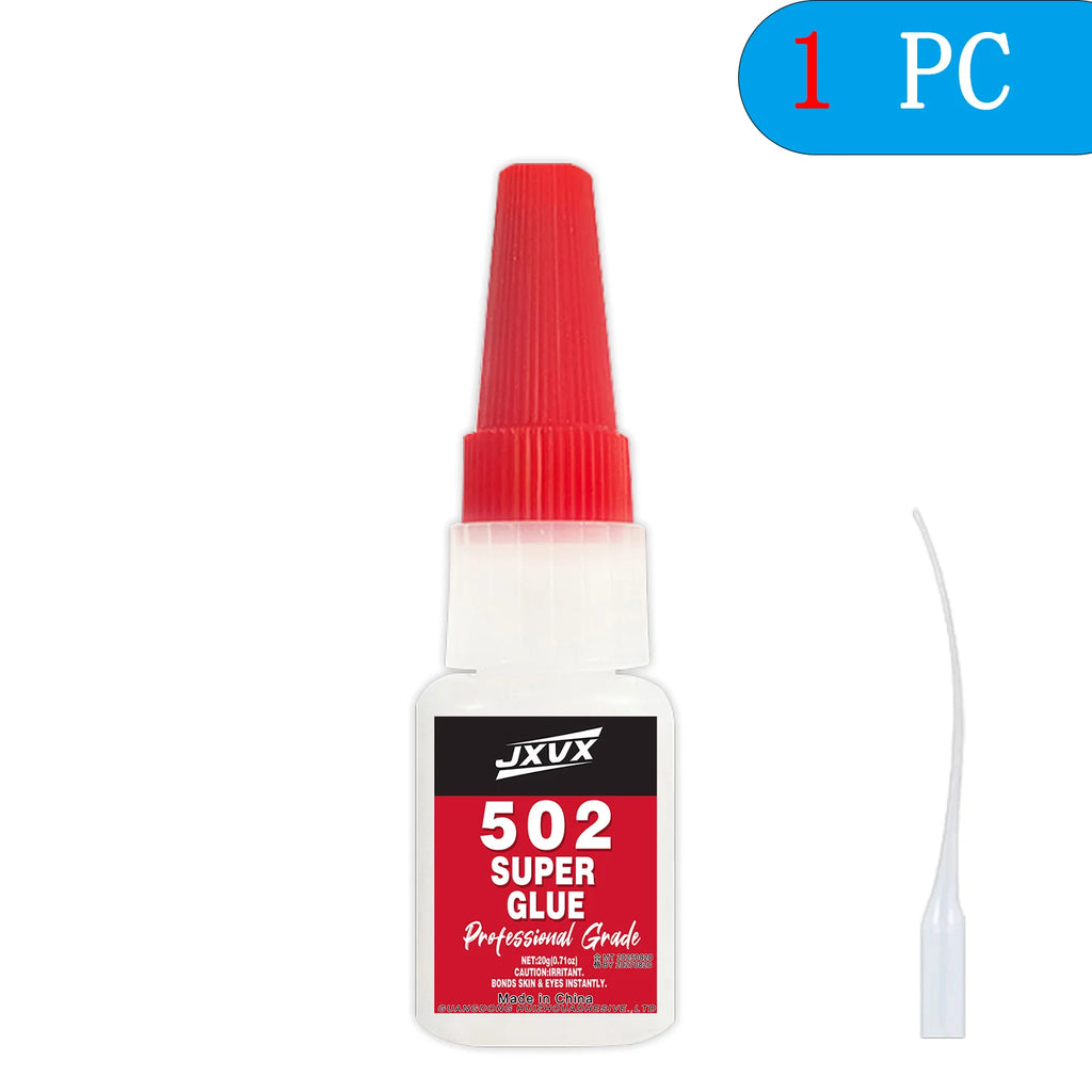 10PCS 502 Super Strong Adhesive 20g, Cyanoacrylate Insta Adhesive, for Hard Plastics, Crafts, Ceramics, Frame, Leather, Metal, Strong Bonding Liquid Versatile Glue Tool,With precision dispenser.
