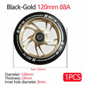 100/110/120mm Extreme Scooter Wheel, Aluminum Alloy Hub Impact Wear Resistant, Freestyle Racing Replacement Accessory