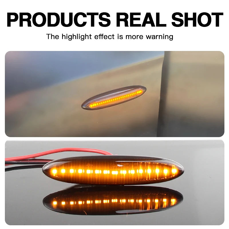 2PCS Canbus For Lexus IS250 IS350 06-13 SC430 06-10 E350 06-09 For Toyota Highlander 07-13 LED Side Marker Turn Signal Lights