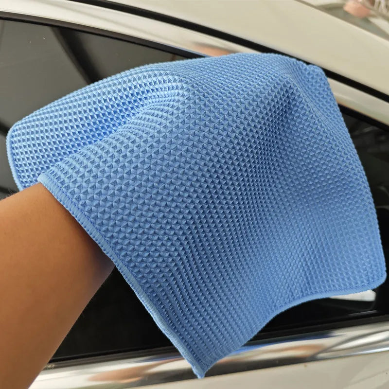 Microfiber Waffle Towel Car Drying Glass Cleaning Cloth Absorbent Lint Free for Auto Detailing Car Wash Wipe
