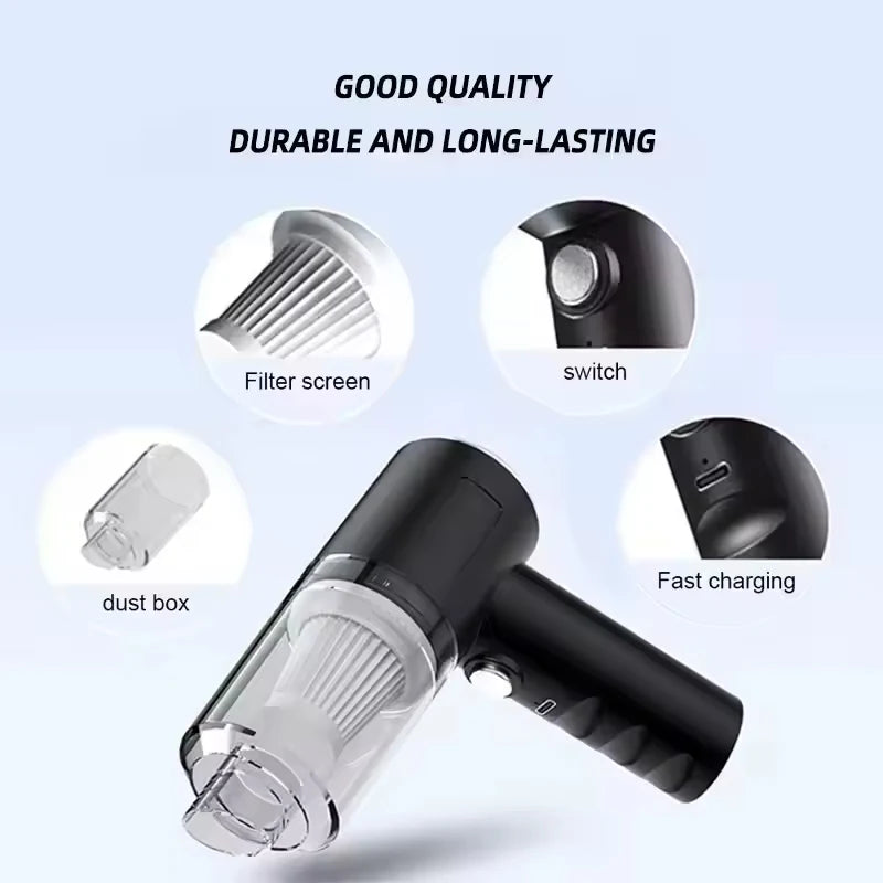 Car Vacuum Cleaner Wireless Air Dust Blower Gun for Car Powerful Portable Car Cleaning Appliance Cordless Vehicle Cleaner