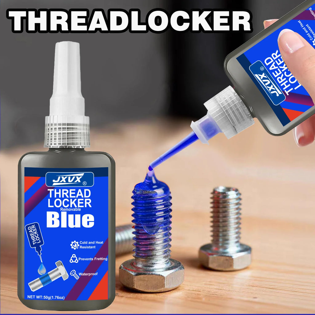 Medium Strength Threadlocker Impact-Resistant, Anti-Loosening, Anti-Slip, Rust-Proof Agent Removable Anaerobic Quick-Drying Epoxy Adhesive for Screws and Nuts,Anti-Loosening, Suitable for All Hardware Threaded Assembli