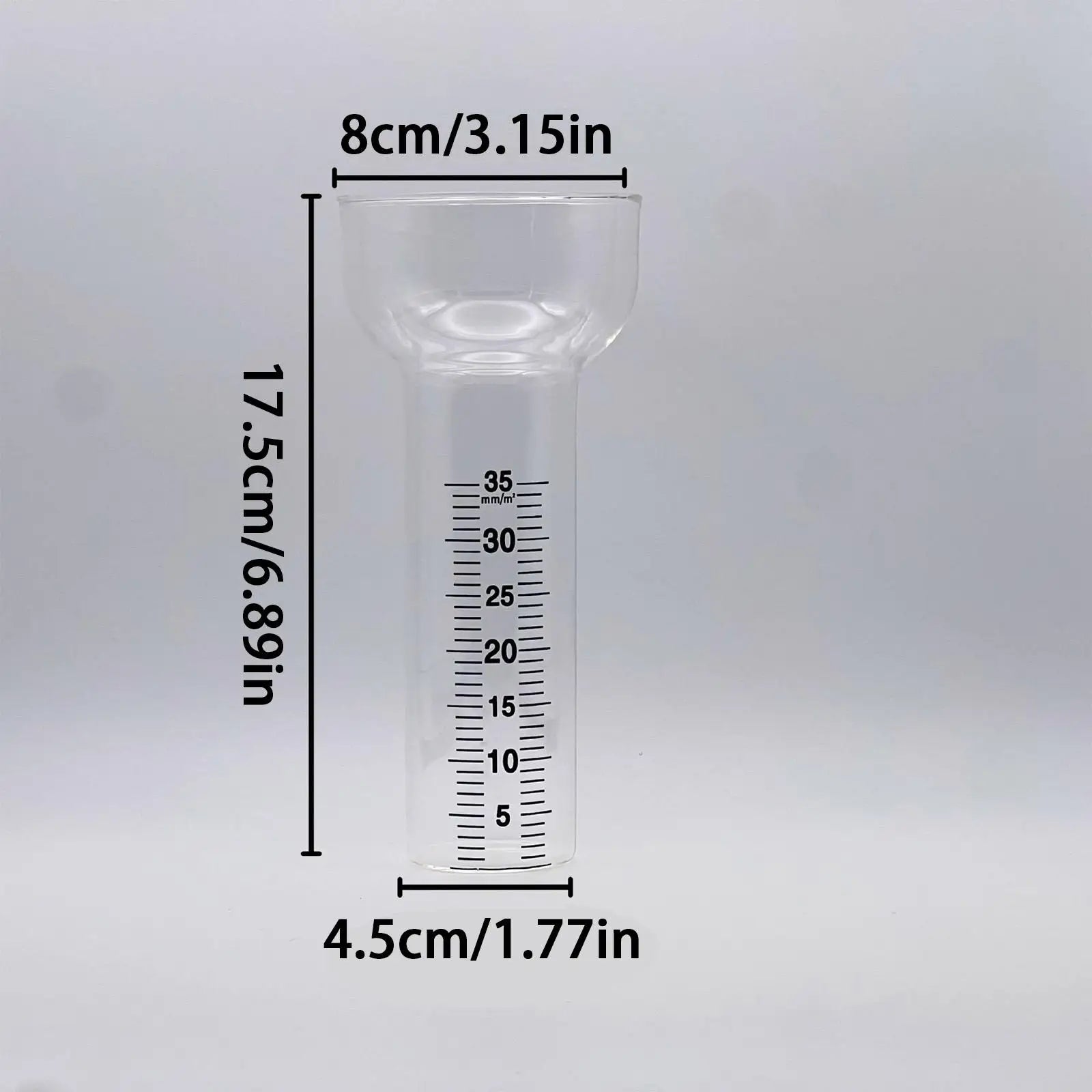 Rain Gauge 2 Pieces Accurate Glass Cups With Stand Rain Gauge Outdoor Replacement Tube For Home Yard Lawn Garden Patio Porch