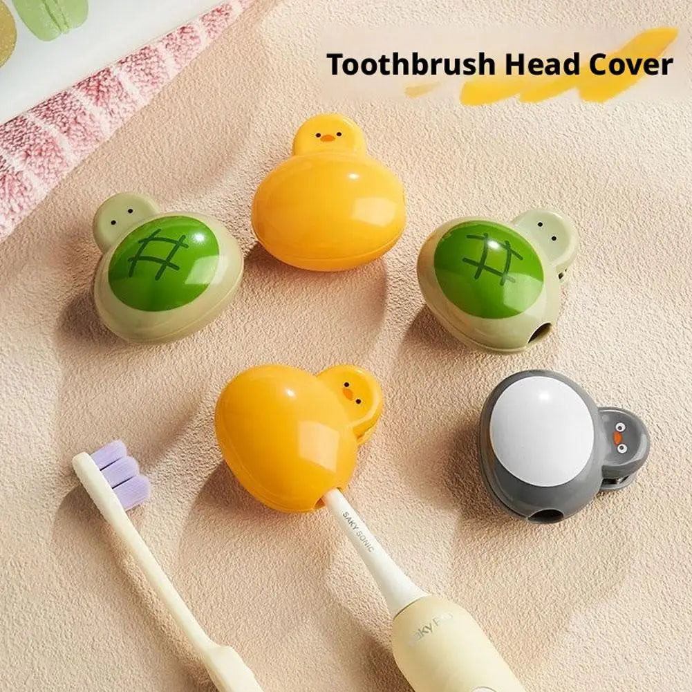 Cartoon Animal Toothbrush Head Cover Dustproof Protective Cap For Manual Electric Toothbrush Portable Travel Case 1Piece