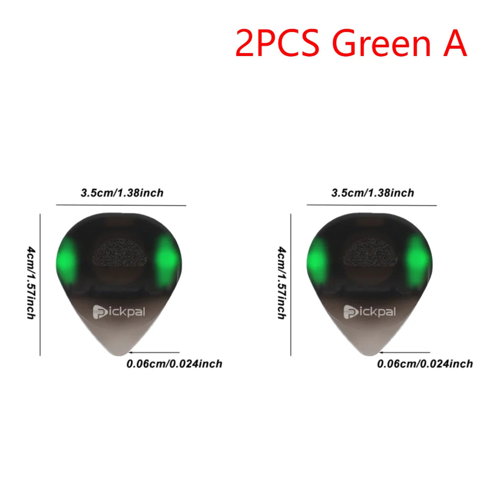 1-3pcs Touch Luminous Guitar Pick Plastic Bass Plectrum Plastic Glowing Guitar Picks w/h LED Light Musical Instruments Parts