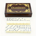 Classic Six-Dot Dominoes Board Game Premium Wooden Domino Set with Elegant Storage Box for Family Entertainment Travel-Friendly