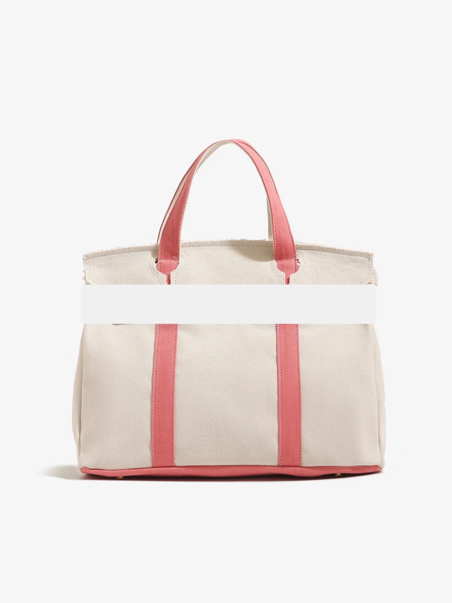 Canvas bag for women 2026 new high-end and niche design, contrasting color handbag, large capacity commuting versatile bag