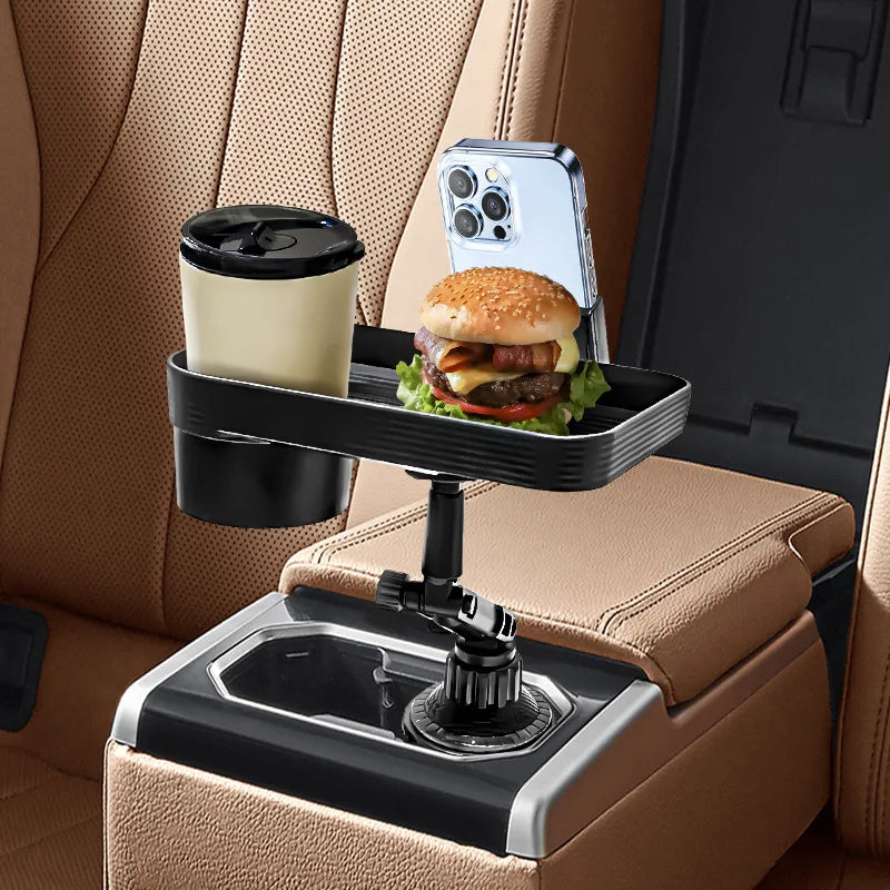 Adjustable Car Cup Holder Tray 360 Degree Rotatable Car Table For Phone Slot Food Organized Drink Holder In Car Accesories