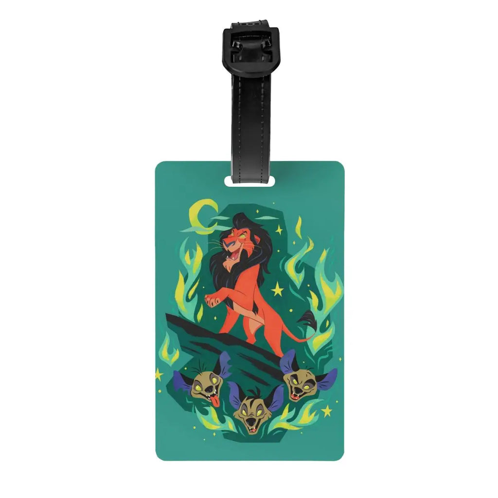 Custom Rafiki Luggage Tag With Name Card The Lion Cartoon K-Kings Privacy Cover ID Label for Travel Bag Suitcase