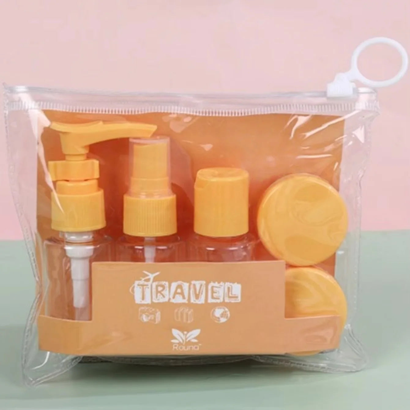 6 Pack Travel Bottle Set for Toiletries, Travel Containers for Toiletries with Clear Zipper Toiletry Bag, Leak Proof Refillable