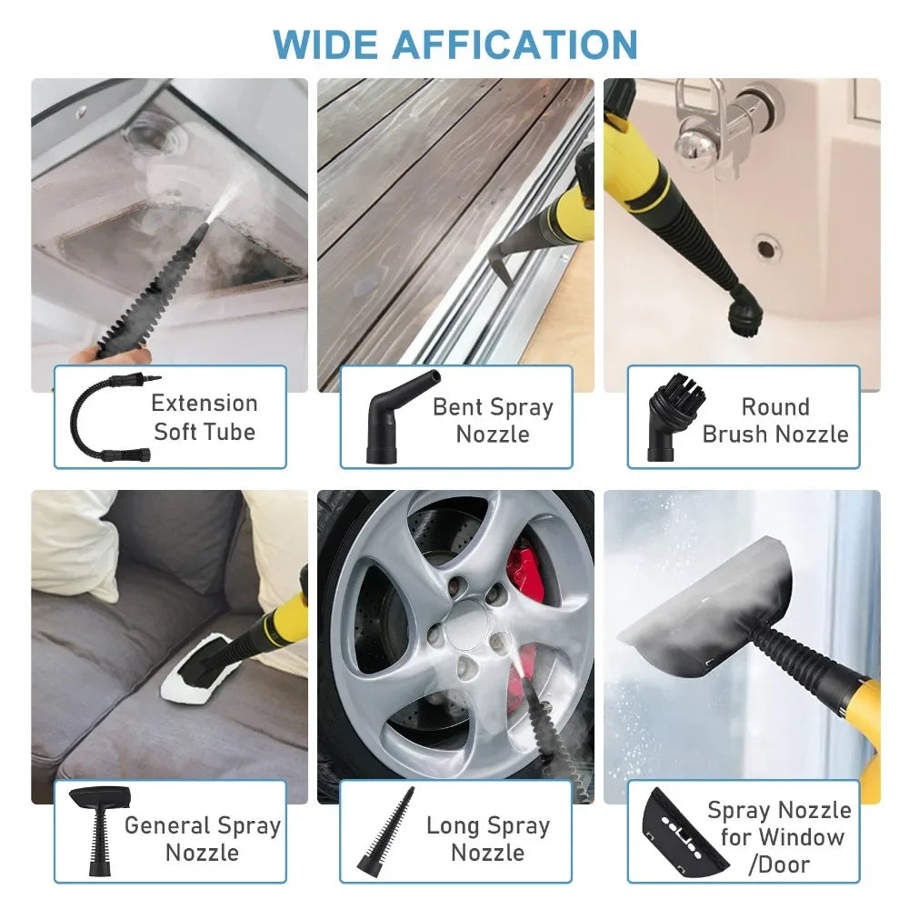 1000W Temperature Hand-held Steam Cleaner for Kitchen Range Hood Cleaning Home Bathroom, Car Cleaning Tools