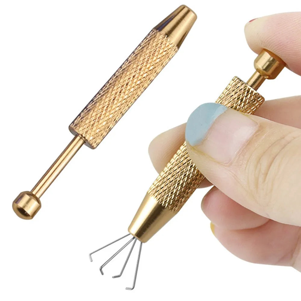 2Pcs 4 Claw Up Tool Holder Ball Bead Clamp Body Piercings Forceps Grasping Tweezers Catchers Pliers Jewelry Piers Pick-up Tools