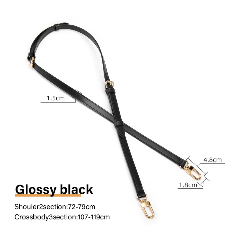 CRAZYSMITH Bag Strap for LV Speedy 20 25 30 Shoulder Straps 100% Genuine Leather Adjustable Crossbody Long Bags Belt 120cm Acces